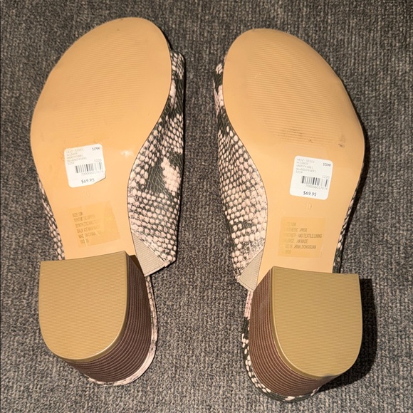 Lane Bryant Tan and Black Snakeskin Mules - Picture 5 of 5